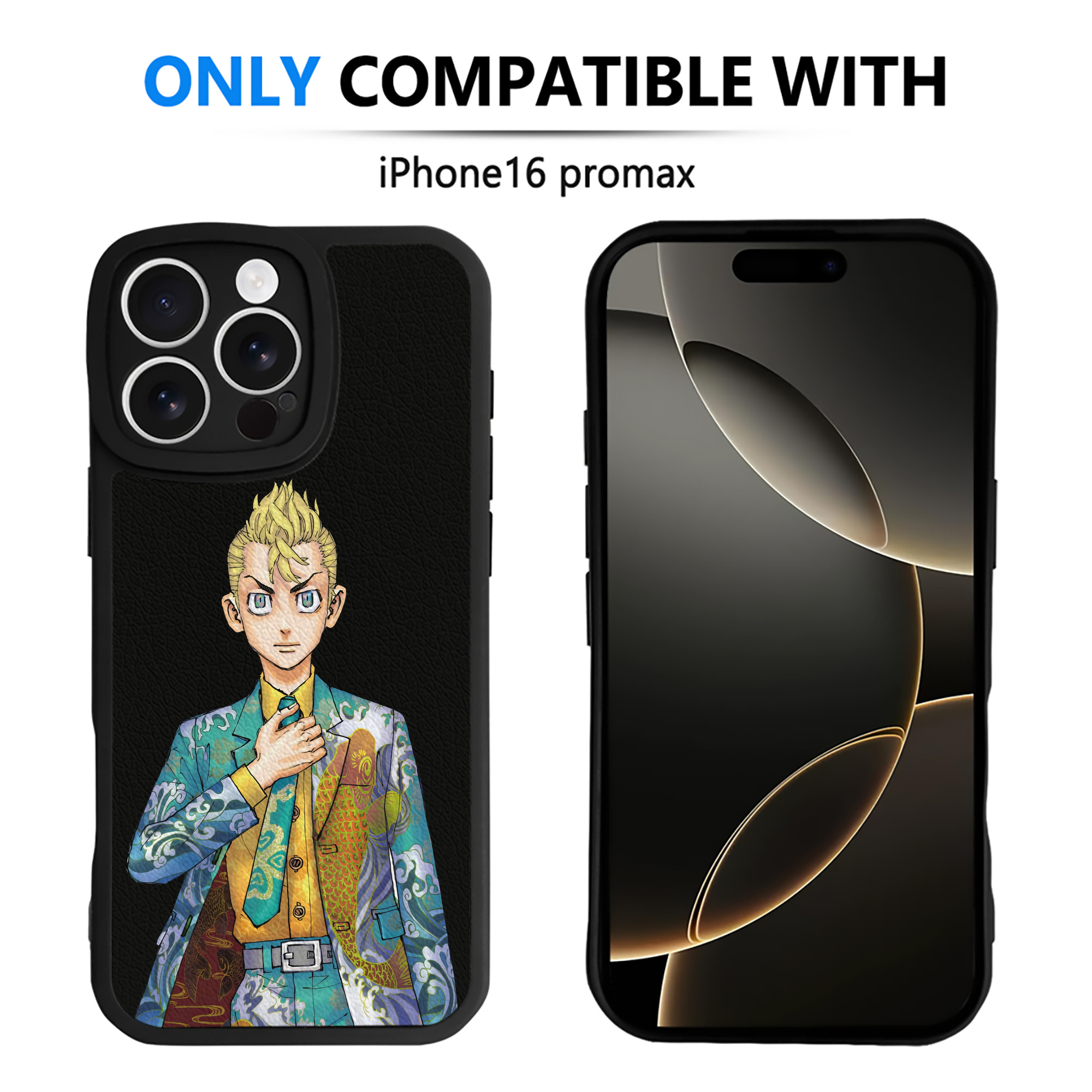 （画像用） 東京リベンジャーズ Tokyo Revengers 【iPhone 16シリーズ対応】シリコンスマホケース（レザー調） 材質：シリコン